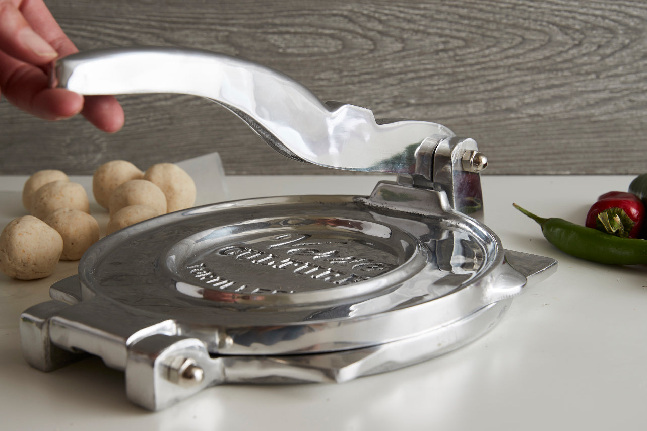 XL Tortilla Press - Polished Aluminum by Verve Culture