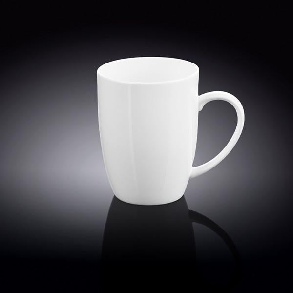 Set Of 6 White Mug 16 Oz | 460 Ml by Wilmax Porcelain