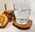 Olive Wood Coaster Set with Holder -7 Pcs by Choixe