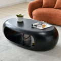 Modern Oval Fiberglass Center Coffee Table by Blak Hom