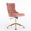 Velvet Upholstered Tufted Button  Office Chair by Blak Hom