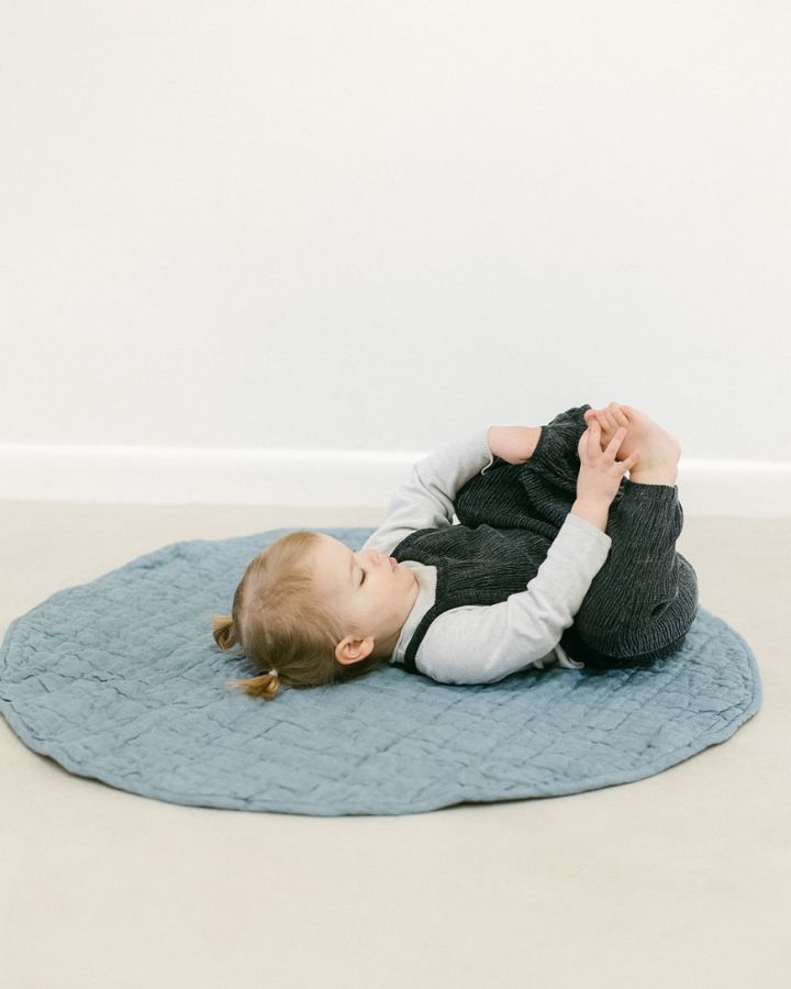 Stone Washed Linen Quilted Play Mat by Creative Women