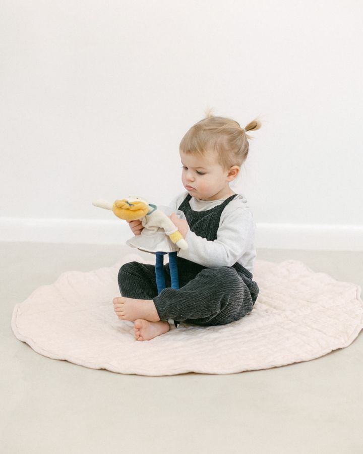 Stone Washed Linen Quilted Play Mat by Creative Women