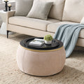 Round Storage Ottoman and Table by Blak Hom