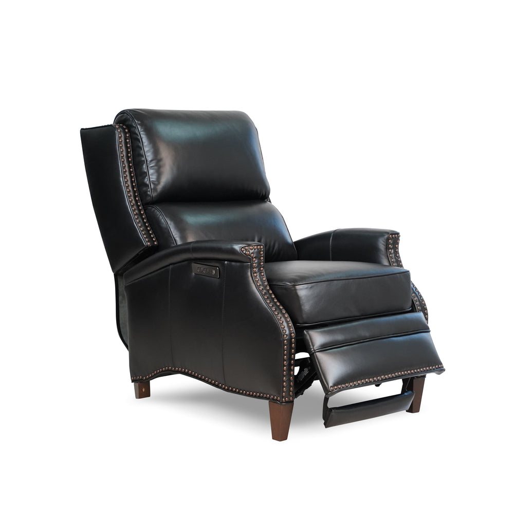 Genuine Top Grain Leather Power Recliner by Blak Hom