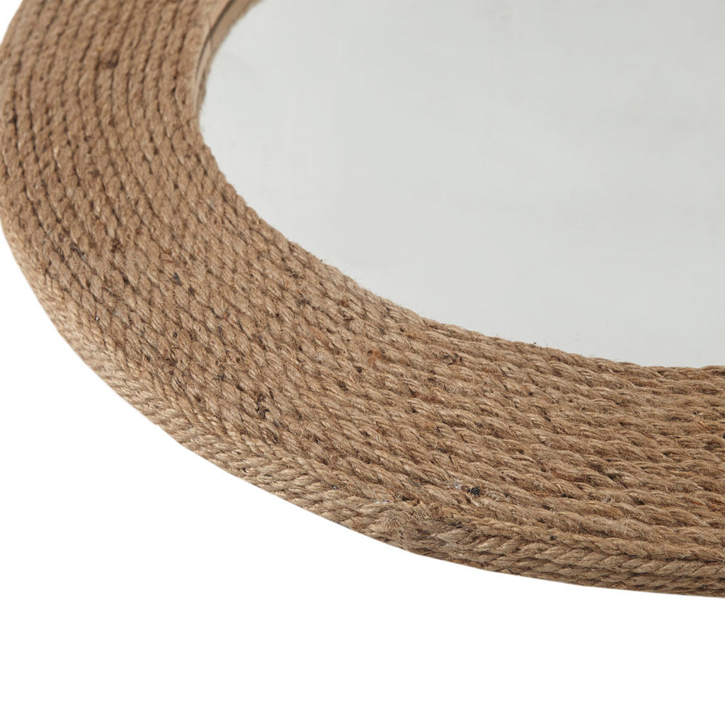 Natural Jute Rope Round Wall Mirror by Blak Hom