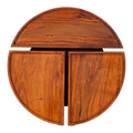 Round Acacia Wood Side Accent Table by Blak Hom