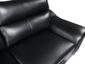 Genuine Leather Black Loveseat by Blak Hom