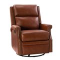 Genuine Leather Swivel Rocker Recliner by Blak Hom