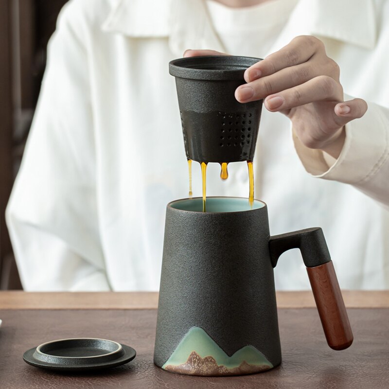 LUWU Mountain Ceramic Tea Mug by Blak Hom