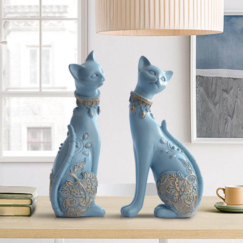 Figurine Decorative Resin Cat statue by Blak Hom