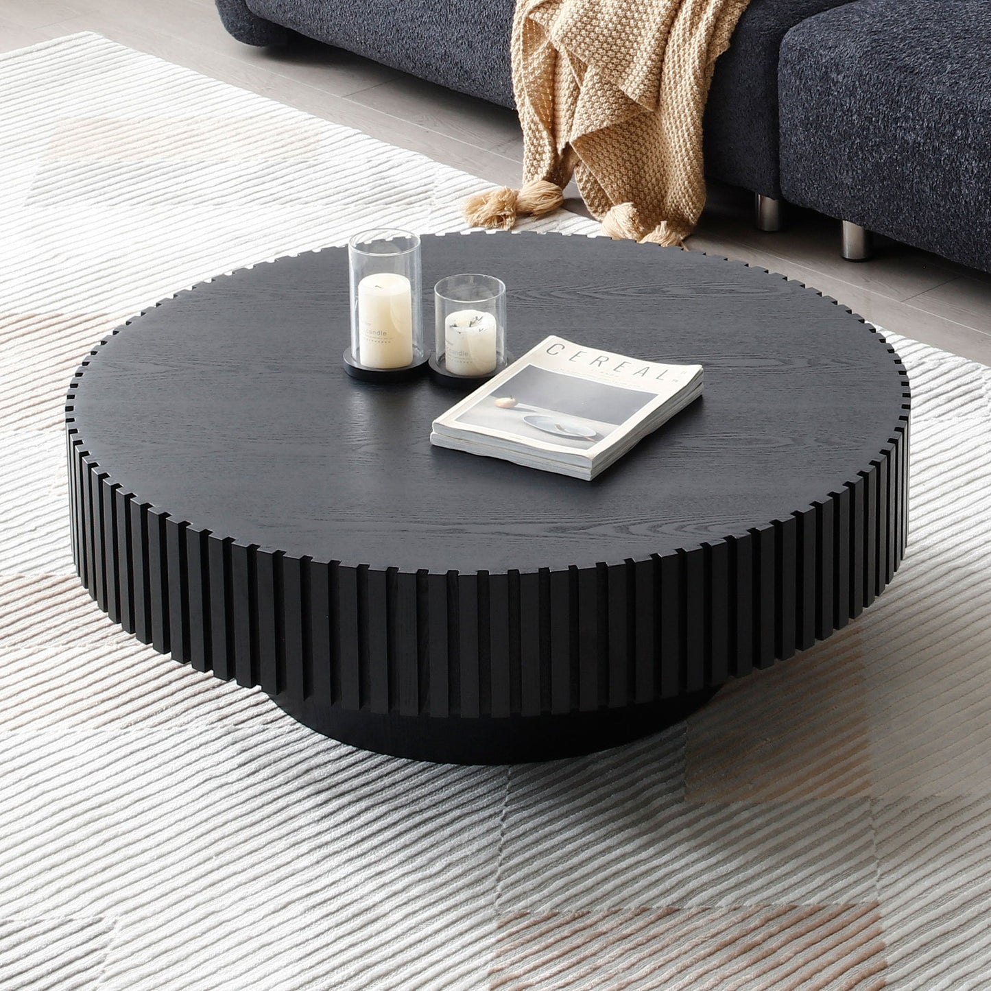 Modern Handcraft Drum Coffee Table by Blak Hom