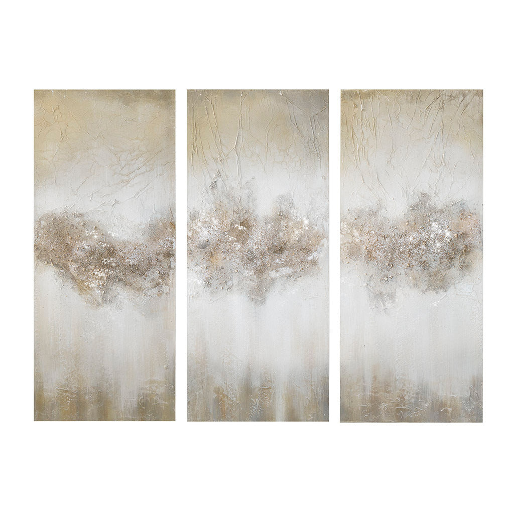 Heavily Embellished 3-piece Canvas Wall Art Set by Blak Hom