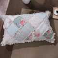 DaDa Bedding Hint of Mint Floral Pastel Cotton Patchwork Ruffle Bedspread Set (JHW-3036) by DaDa Bedding Collection