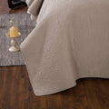 DaDa Bedding Neutral Taupe Beige Sandy Elegant Matelasse Cotton Quilted Bedspread Set (JHW-585) by DaDa Bedding Collection