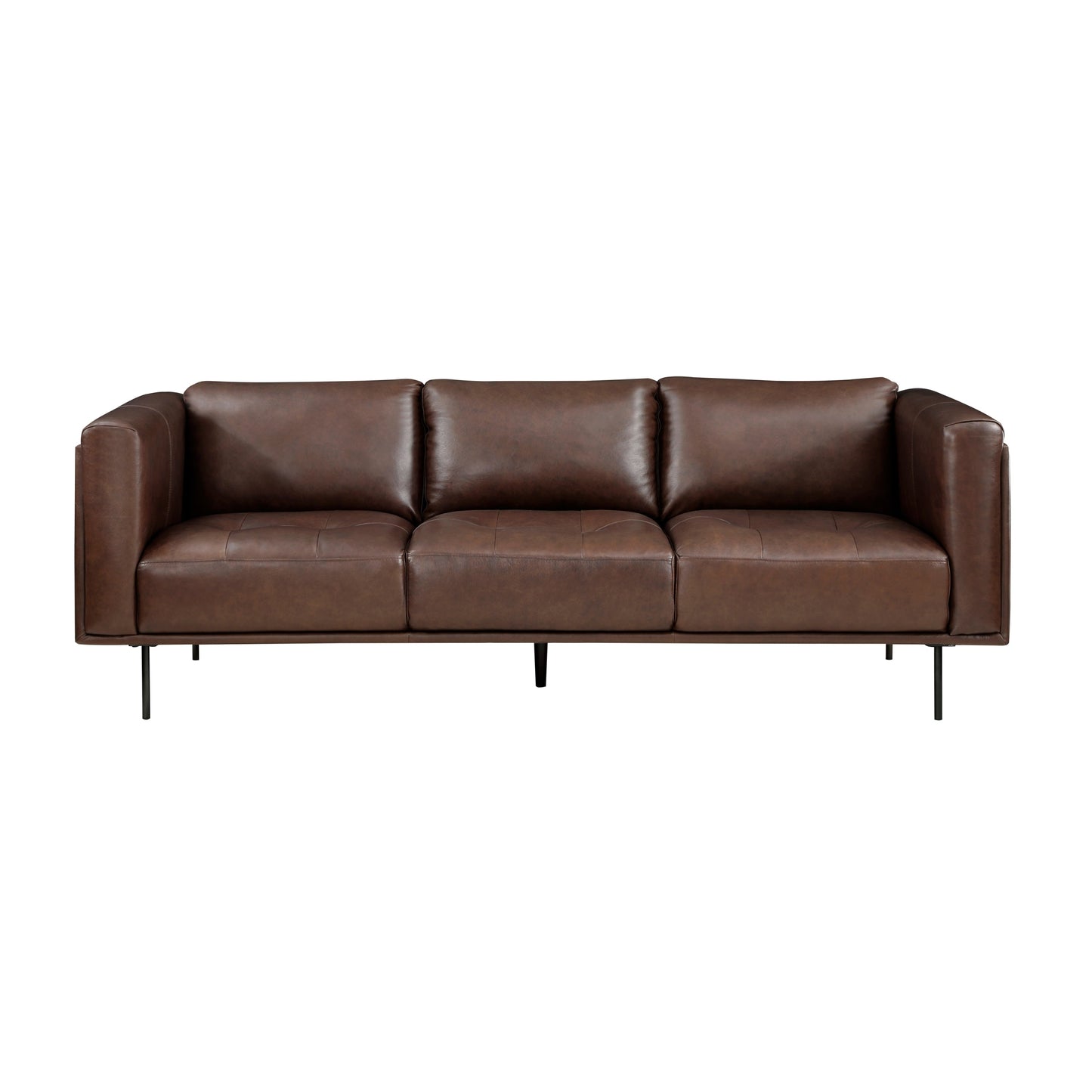 Modern Design Brown Genuine Leather Sofa by Blak Hom