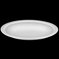 Set Of 3 White Personal Pizza Plate 14" inch | 35.5 Cm by Wilmax Porcelain