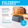 Modern Bamboo Butter Dish with Lid  - Dishwasher Safe - Perfectly Sized For Large European Style Butters by Cooler Kitchen