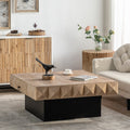 Three-dimensional Rough Pattern Square Retro Coffee Table by Blak Hom