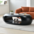 Modern Oval Fiberglass Center Coffee Table by Blak Hom