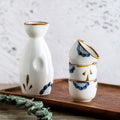 Antique Ceramic Dispenser Cup Sake Kettle Set by Blak Hom