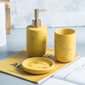 Ceramic imitation marble Bathroom Accessory Set by Blak Hom