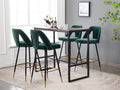 Set of 2 Modern Contemporary Velvet Upholstered Bar Stools by Blak Hom