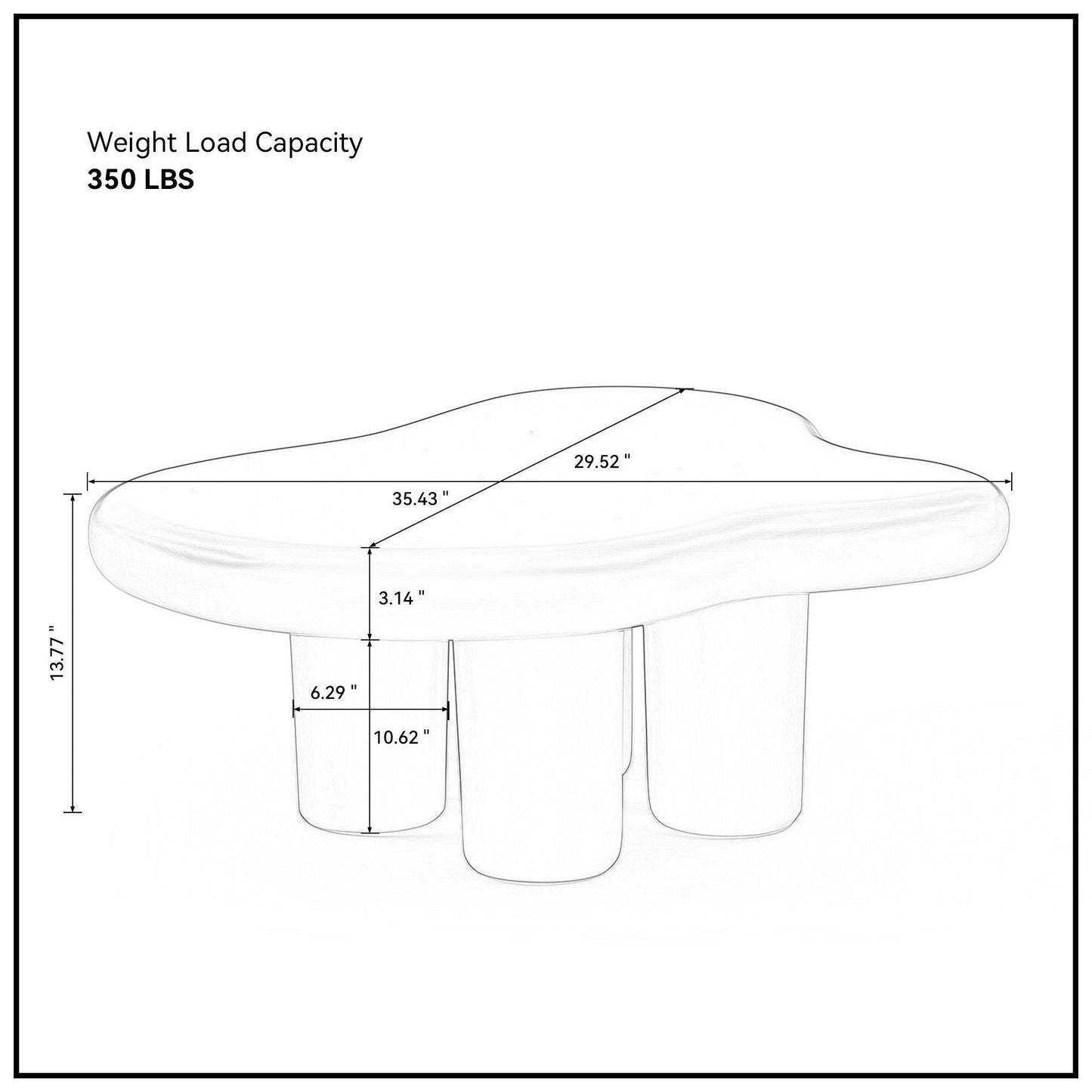 Cloud Coffee Table for Living Room by Blak Hom