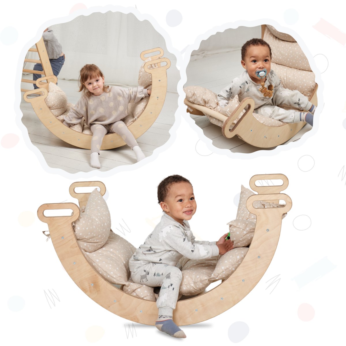 Climbing Arch + Cushion - Montessori Climbers for Toddlers by Goodevas