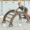 Climbing Arch & Rocker Balance - Montessori Climbers for Kids 1-7 y.o. – Chocolate by Goodevas