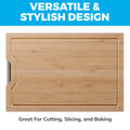 Easy-to-Clean Bamboo Wood Cutting Board Set with Non Stick Pullout Baking Sheet Tray - Easy Compact Storage Chopping Board Set… by Cooler Kitchen