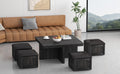 Coffee Table with 4 Storage Stools by Blak Hom