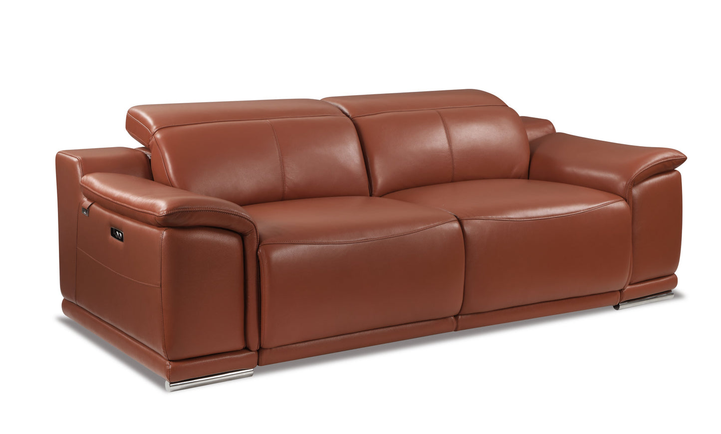 Genuine Italian Leather Power Reclining Sofa by Blak Hom