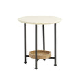 White/Natural End Table by Blak Hom