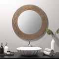 Natural Jute Rope Round Wall Mirror by Blak Hom