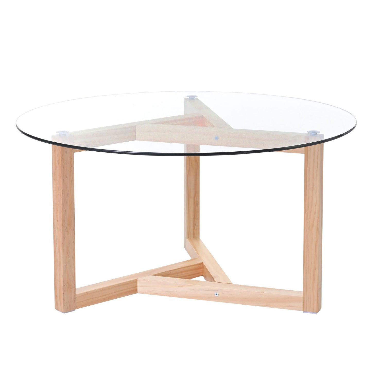 Round Glass Modern Coffee Table by Blak Hom