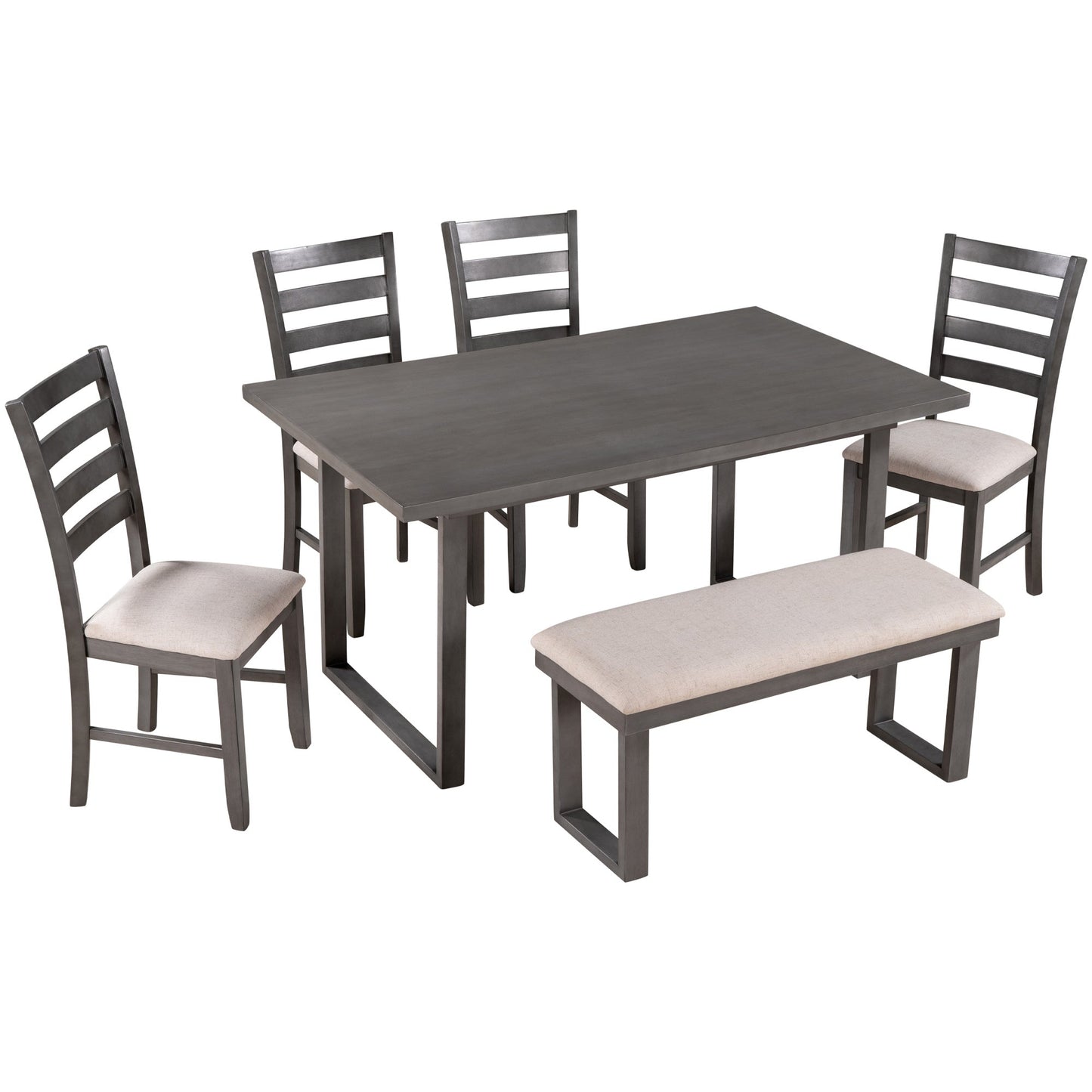 6-Pieces Solid Wood Dining Room Set by Blak Hom