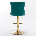 Golden Swivel Velvet Barstools by Blak Hom