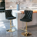 Set of 2 Modern A Velvet Swivel Stools by Blak Hom