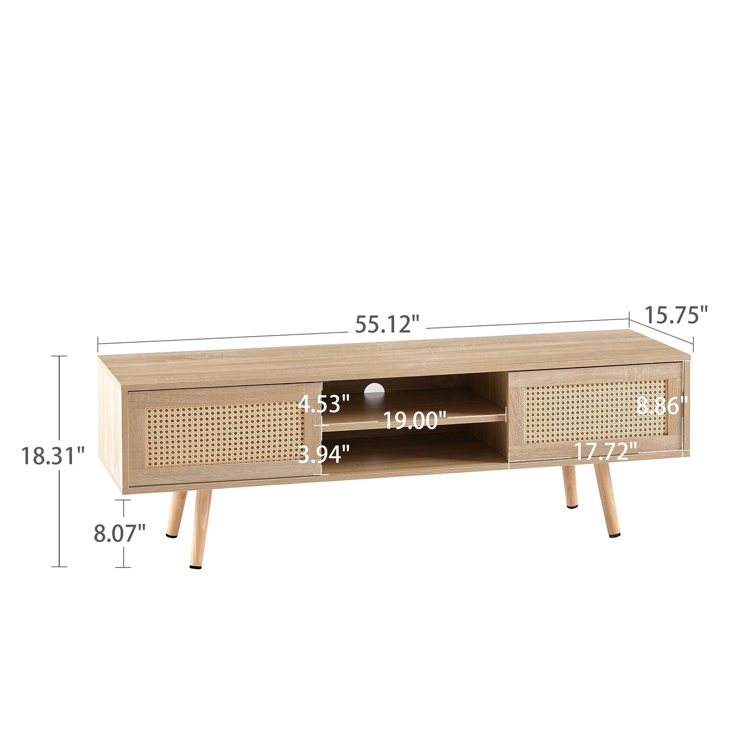 Natural Wood Color TV Cabinet by Blak Hom