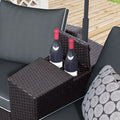 6 Pieces Outdoor Sectional Half Round Patio Rattan Sofa Se by Blak Hom