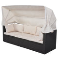 Outdoor Patio Rectangle Daybed with Retractable Canopy by Blak Hom