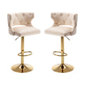 Set of 2 Modern Fashionable Velvet Bar Stools by Blak Hom