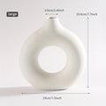 White Ceramic  Modern Home Boho Vases by Blak Hom