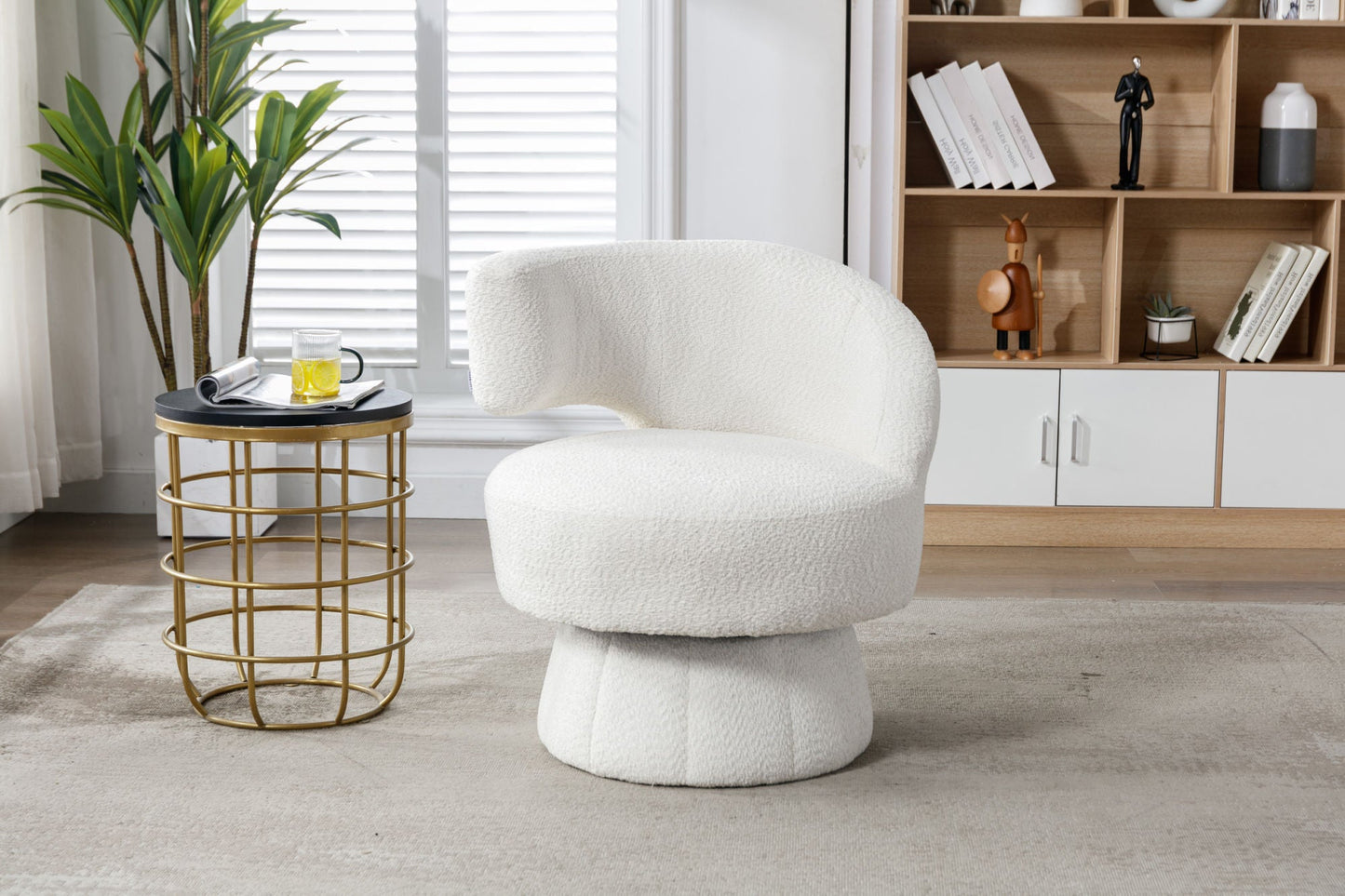 360 Degree Swivel Cuddle Barrel Accent Chair by Blak Hom