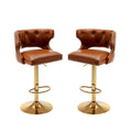 Set of 2 Modern Fashionable Velvet Bar Stools by Blak Hom