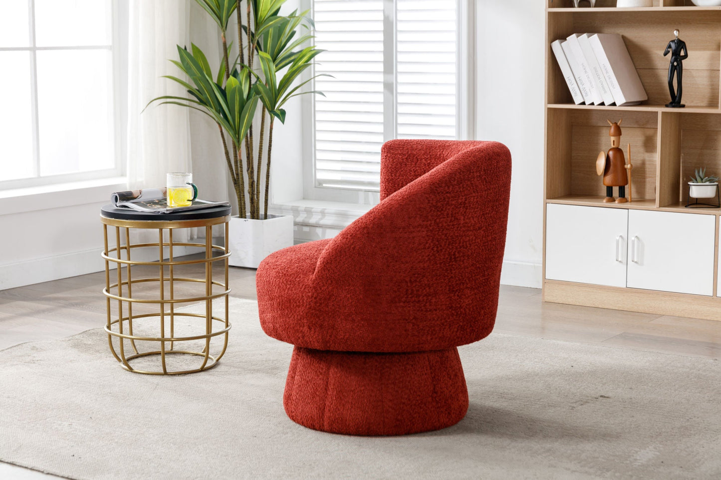 360 Degree Swivel Cuddle Barrel Accent Chairs by Blak Hom