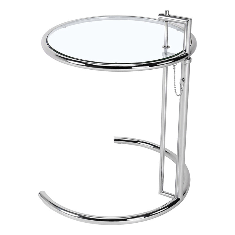 Tempered Glass Stainless Steel Side Table by Blak Hom