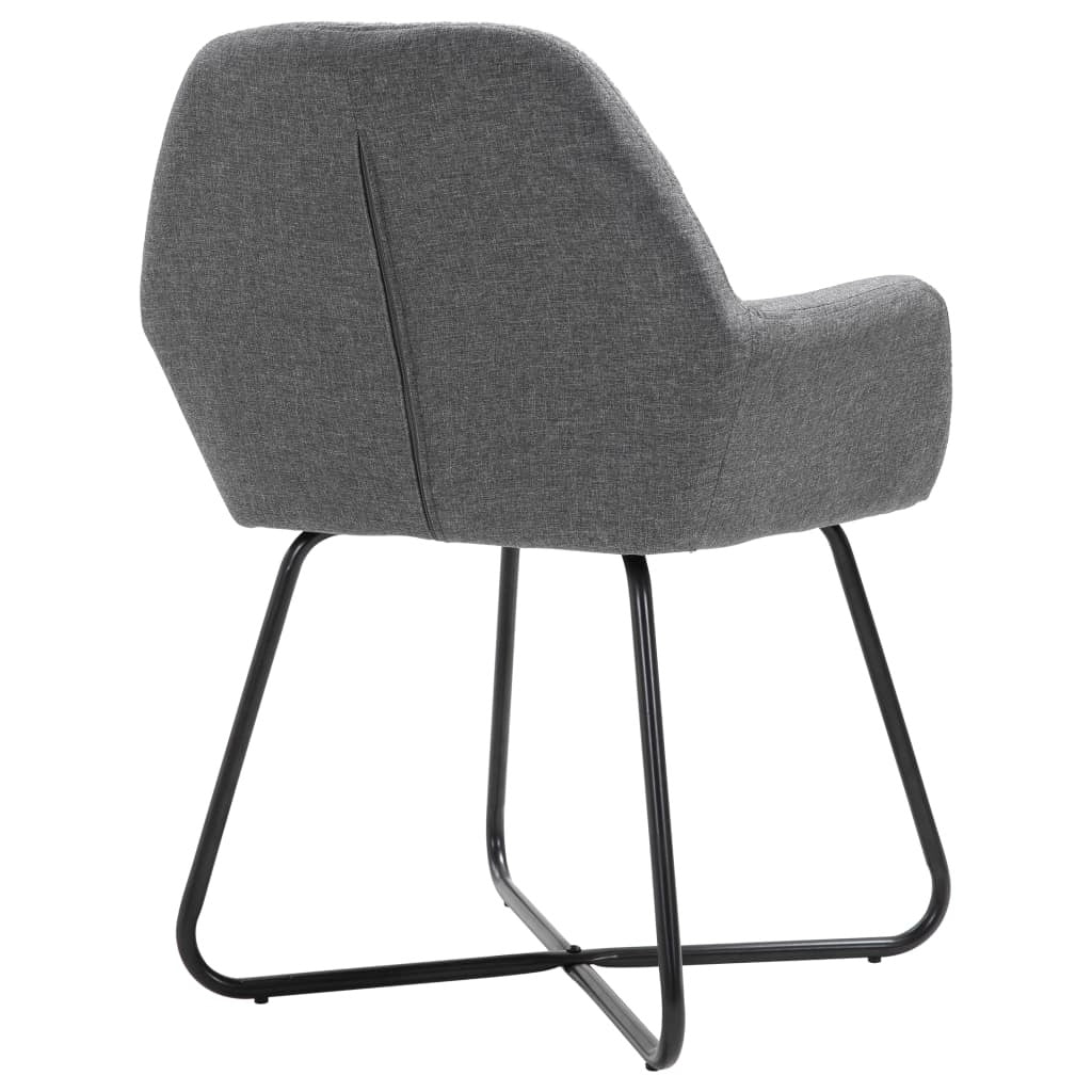 Set of 2 Dining Chairs in Dark Gray Fabric by Blak Hom