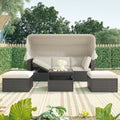 Outdoor Patio Rectangle Daybed with Retractable Canopy by Blak Hom